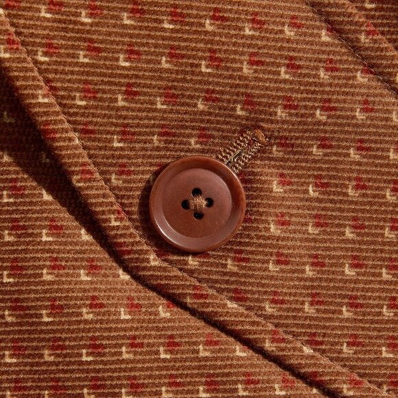 NWT Joie brown faux sherpa collar printed jacket - Picture 7 of 10